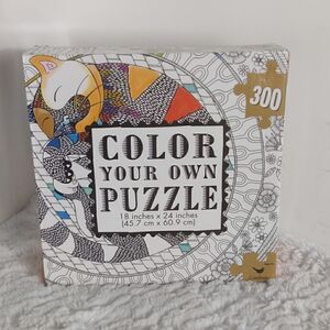 NIB 300pc. Color Your Own Puzzle "Cat on a Rug"